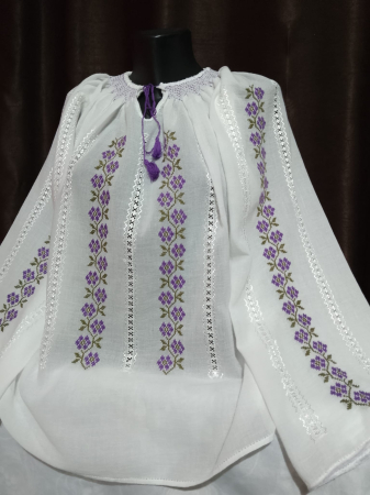 Ii traditionale - Ie traditionala cusuta manual pe panza topita(bumbac)