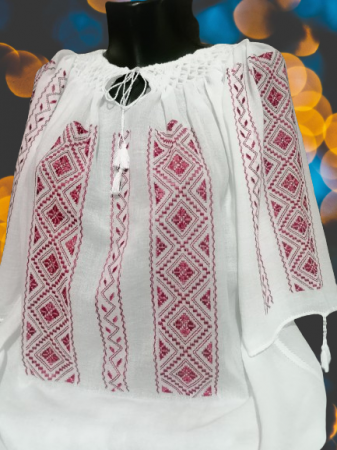 Ii traditionale cu maneca scurta - Ie traditionala brodata manual