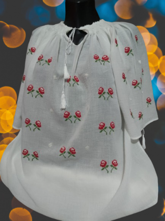 Ii traditionale cu maneca scurta - ie traditionala cusuta manual