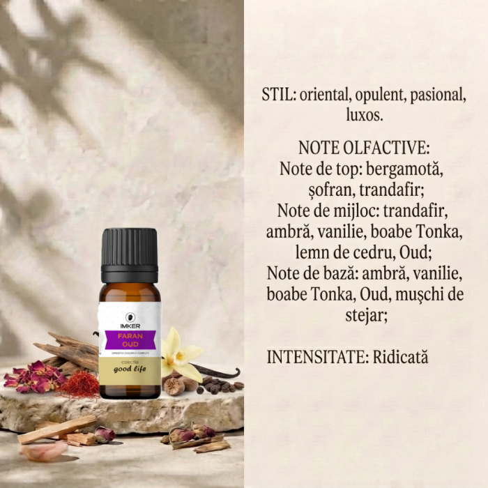 Rezervă parfum ambient IMKER aroma FARAN OUD - note: Oud, Șofran, Trandafir, Vanilie [3]