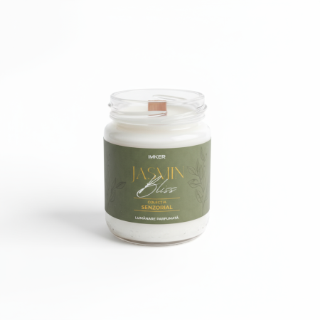 Jasmin Bliss- Lumânare parfumată cu iasomie albă, lemn de cașmir și chihlimbar [7]