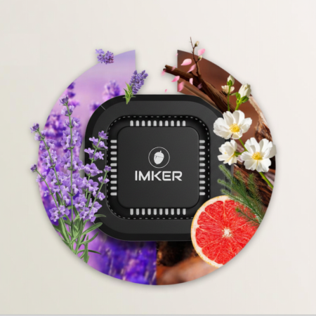 Solid Polymer Air Freshener for Small Spaces with Reusable Holder + Litchi Exotic Boutique Refill