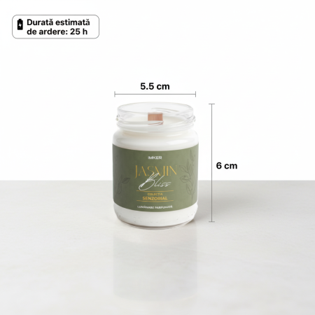 Jasmin Bliss- Lumânare parfumată cu iasomie albă, lemn de cașmir și chihlimbar [6]