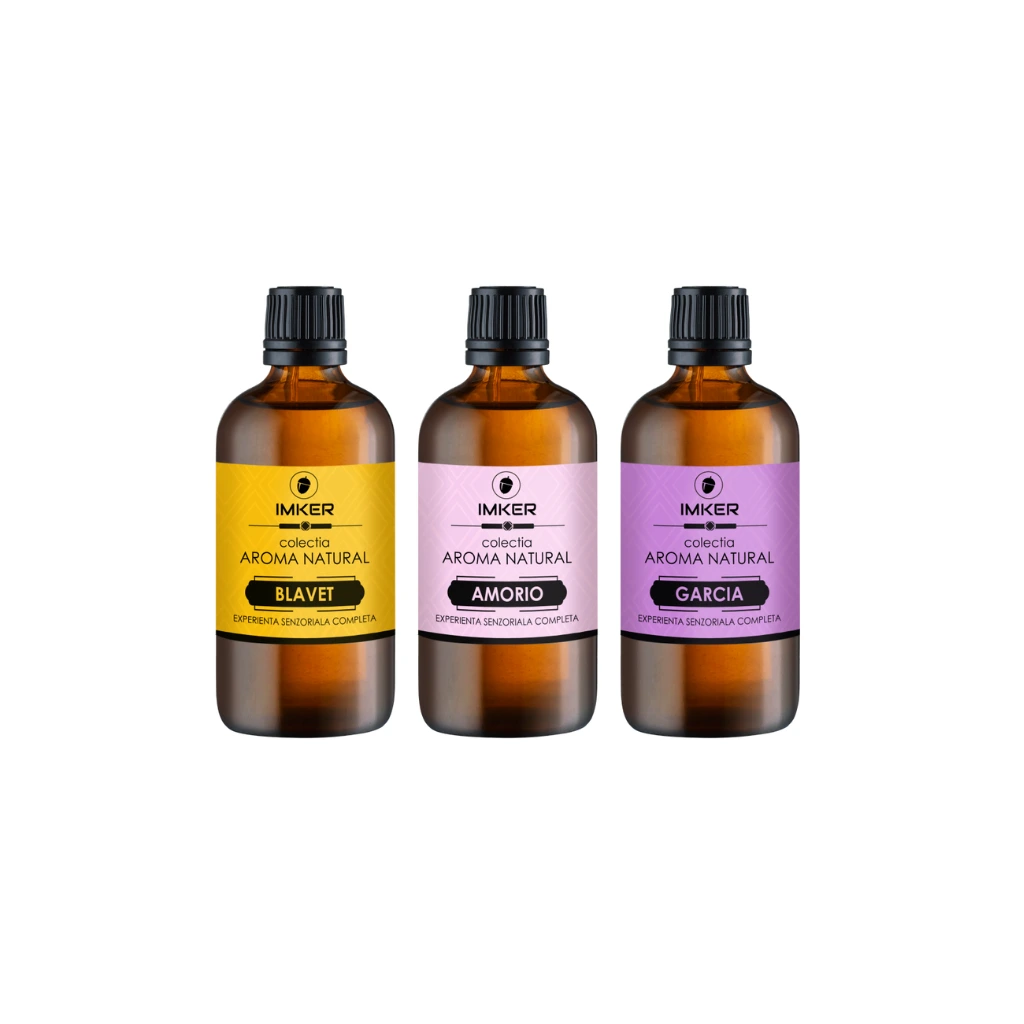 Pachet 3 sticlute arome parfum IMKER din colectia AromaNatural de 100 ml