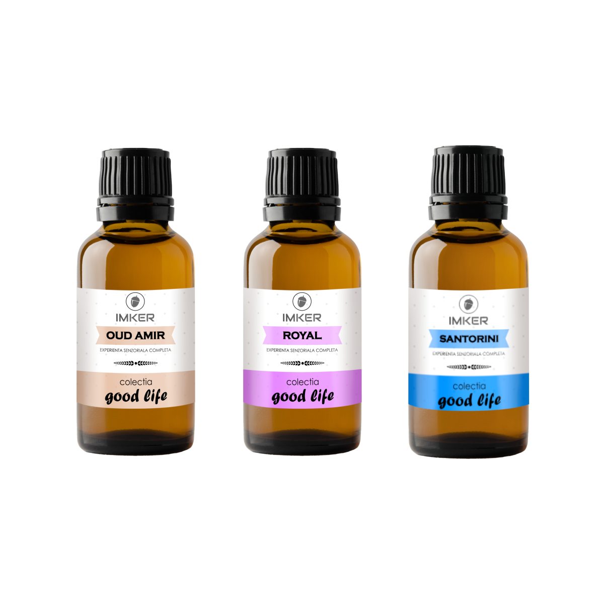 Essential oil aroma packages - Pachet 3 sticlute arome parfum IMKER GoodLife * 50 ml