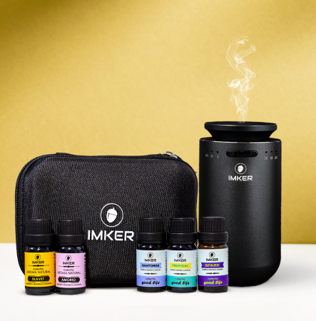 Professional car perfume diffuser - Package Professional smart aroma diffuser IMKER AromaLUX XS04.AC, bag and five refill scents