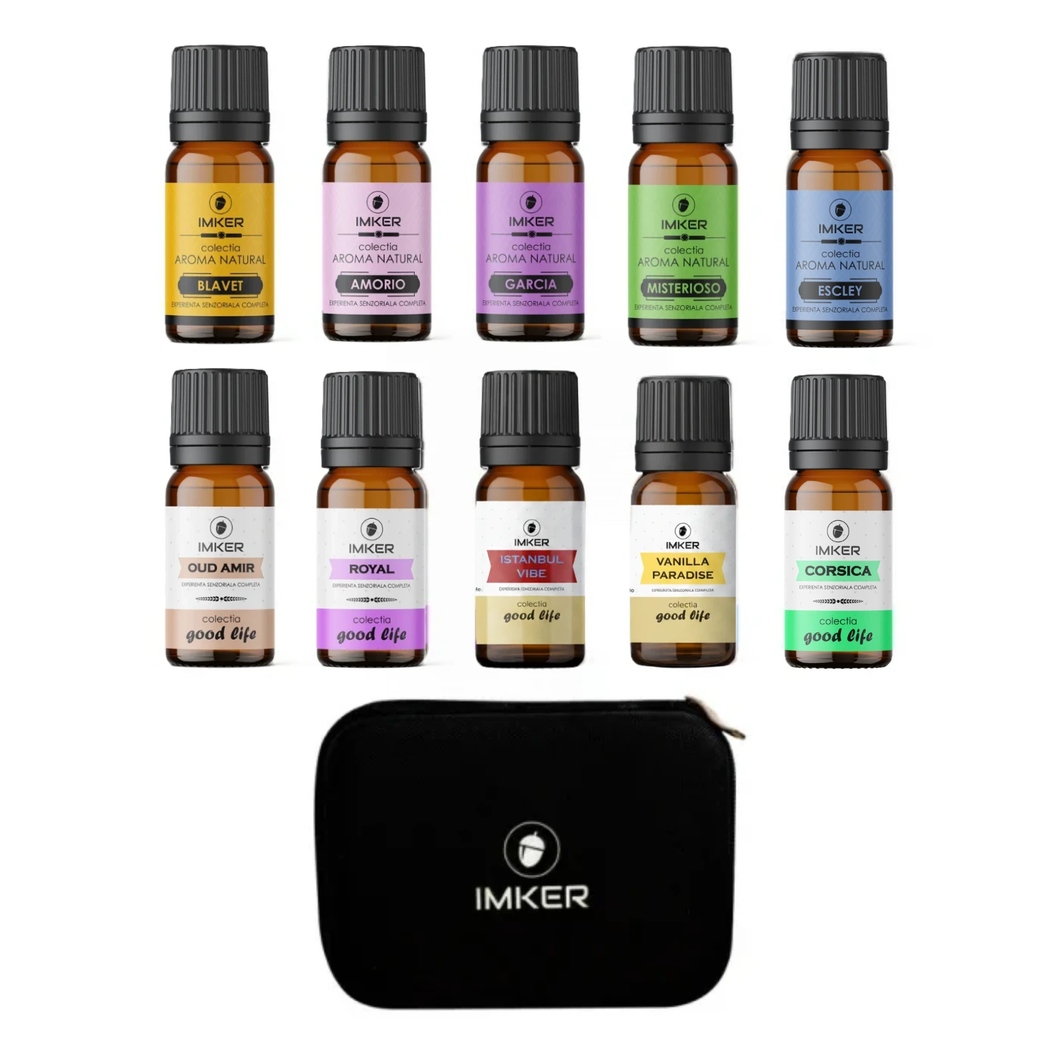 Pentru aparate auto XS - Pachet geanta + 10 parfumuri 10 ml top aprecieri ambele colectii