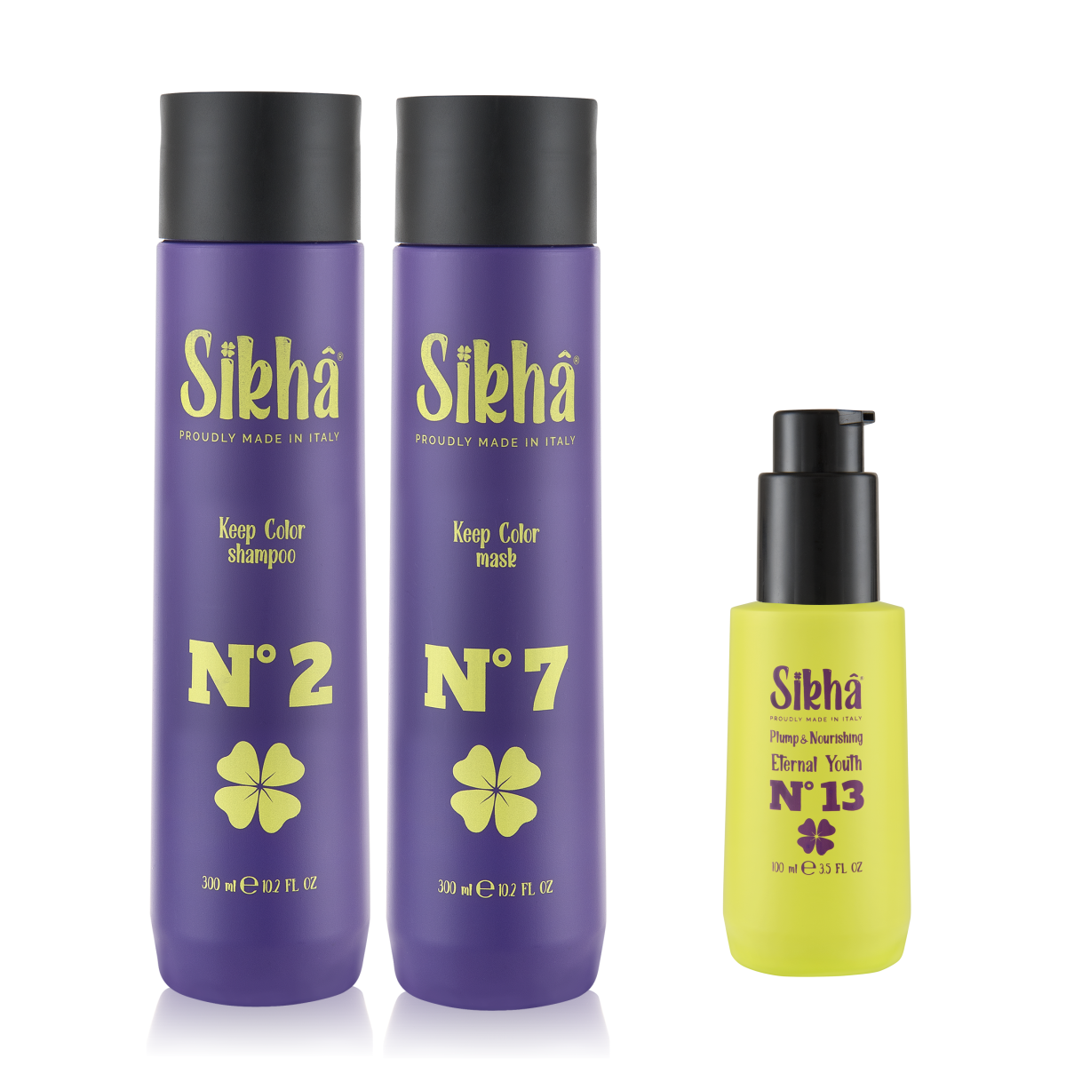 SIKHA packages - SIKHA Keep Color Shampoo, Mask, and Oil Package for color maintenance, 700 ml