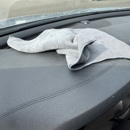 Prosop microfibră 2 fețe IMKER pentru curățare interioară auto și casă – piele căprioară sintetică & fleece coral, fără scame, ultra-absorbant [2]