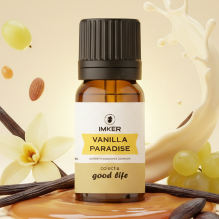 Colectia GoodLife (mix arome) - Rezervă parfum ambient IMKER aroma VANILLA PARADISE - note: vanilie, caramel, miere, lapte de migdale.