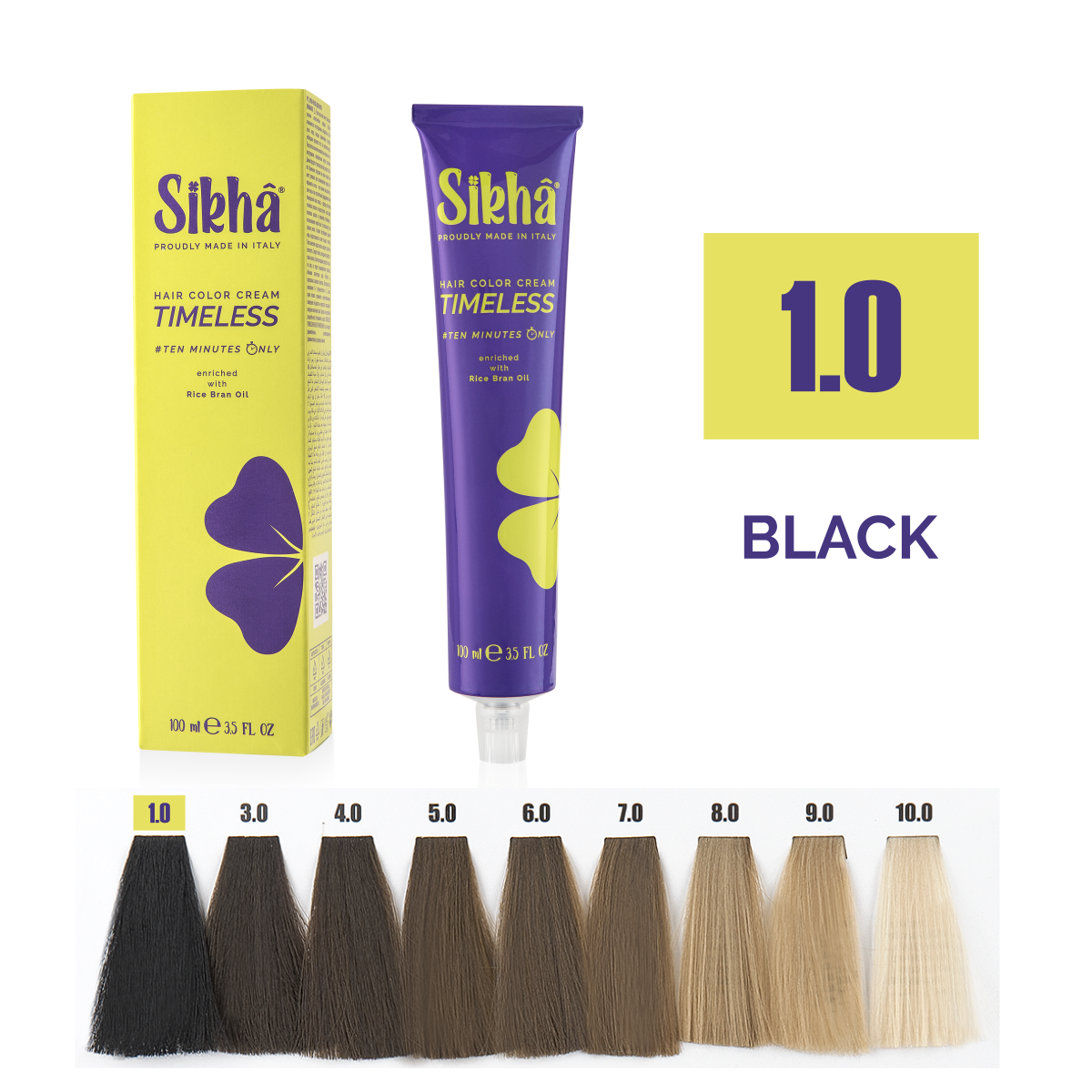 Ingrijirea parului SIKHA - vopsea de par permanenta profesionala nuanta negru natural