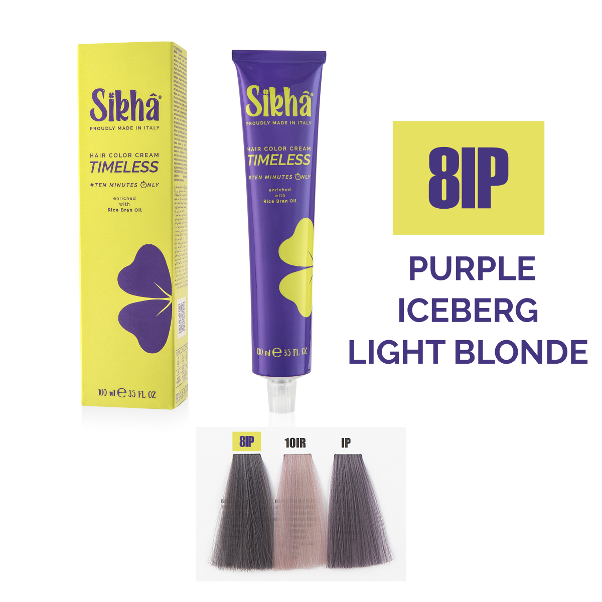 Vopsea nuante Mate si Metalice/Matt & Metallics - vopsea de par permanenta profesionala nuanta blond deschis iceberg mov mov