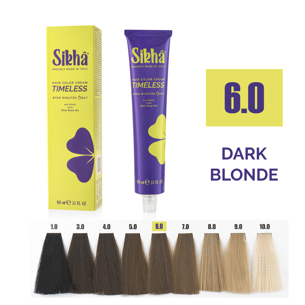 Ingrijirea parului SIKHA - vopsea de par permanenta profesionala nuanta blond inchis natural