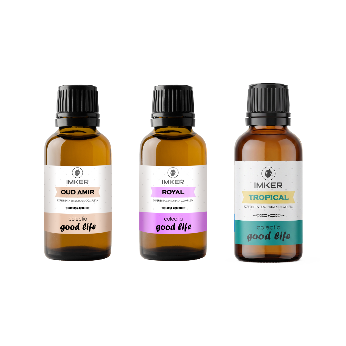 Pachet 3 sticlute arome parfum IMKER din colectia GoodLife   50 ml