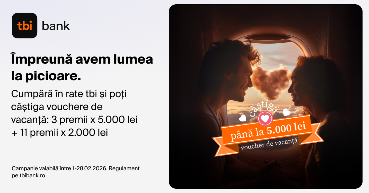 Castiga cu tbi! Plata in rate fara dobanda!