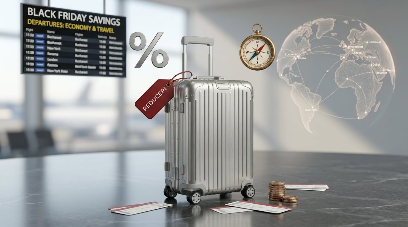 Black Friday 2026: cum economisești la vacanțe, bilete de avion și bagaje- Tips&Tricks