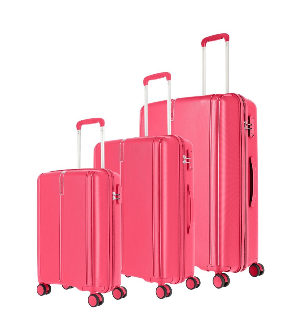 SET Trolere Travelite VAKA 4 roti duble: S, M, L, Roz