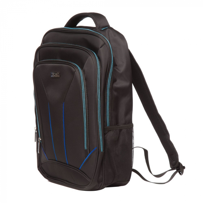 RUCSAC LAPTOP LAMONZA TOLEDO 42X31X13 CM, NEGRU / ALBASTRU [2]