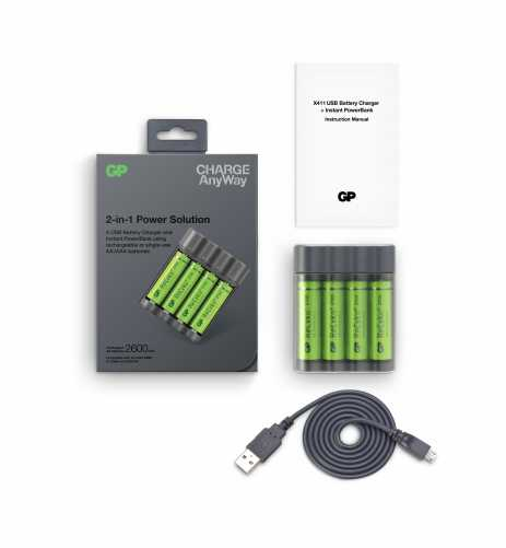 Acumulator portabil powerbank Charge Anyway 4 x 2700mAh, GP [6]