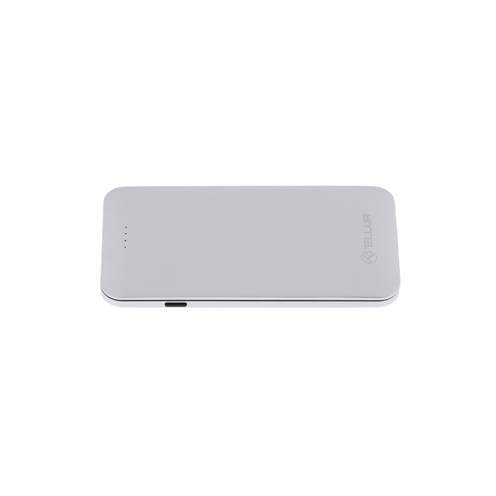 Baterie externa Tellur QC 3.0 5000mAh cu reincarcare rapida, argintiu [2]