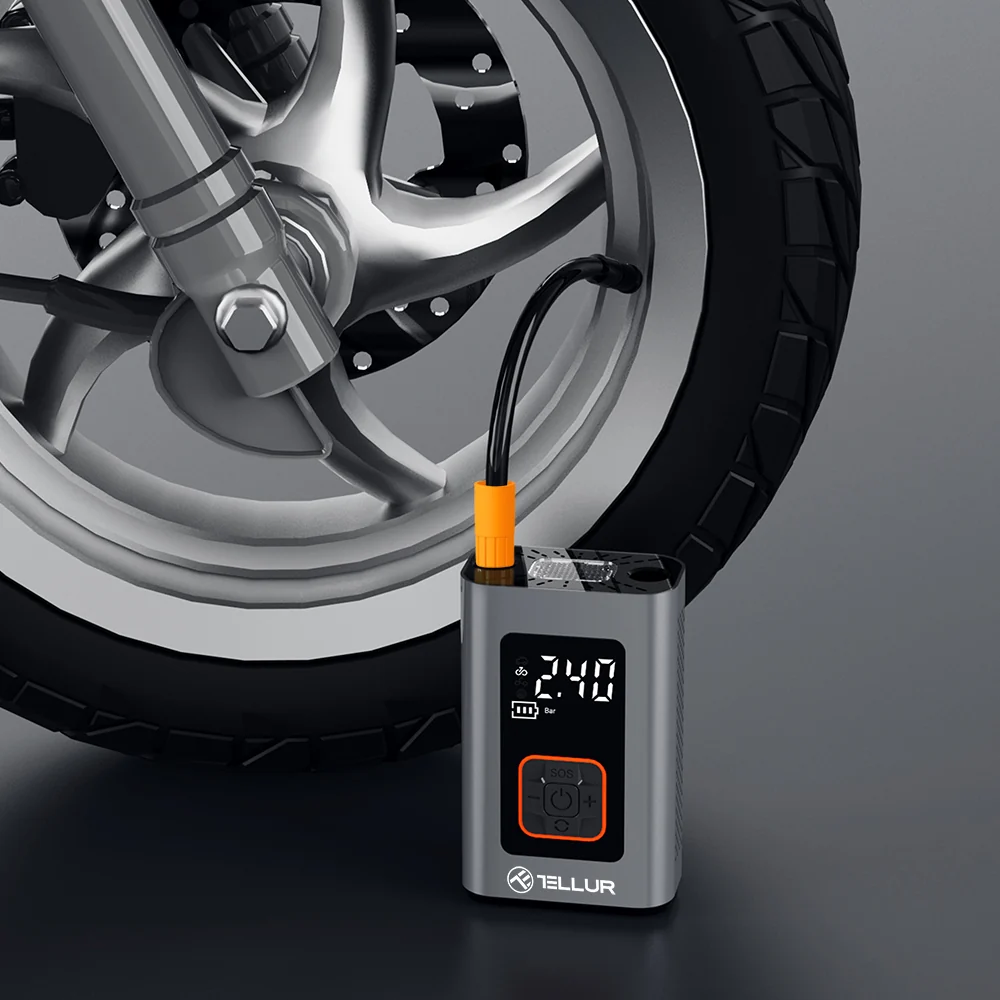 Compresor de aer portabil electric 150 PSI 16L/min 4000mAh Încărcare USB-C [10]