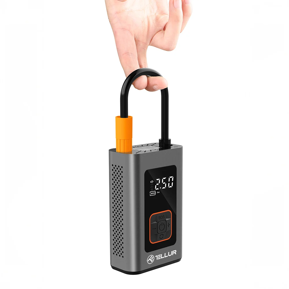 Compresor de aer portabil electric 150 PSI 16L/min 4000mAh Încărcare USB-C [7]