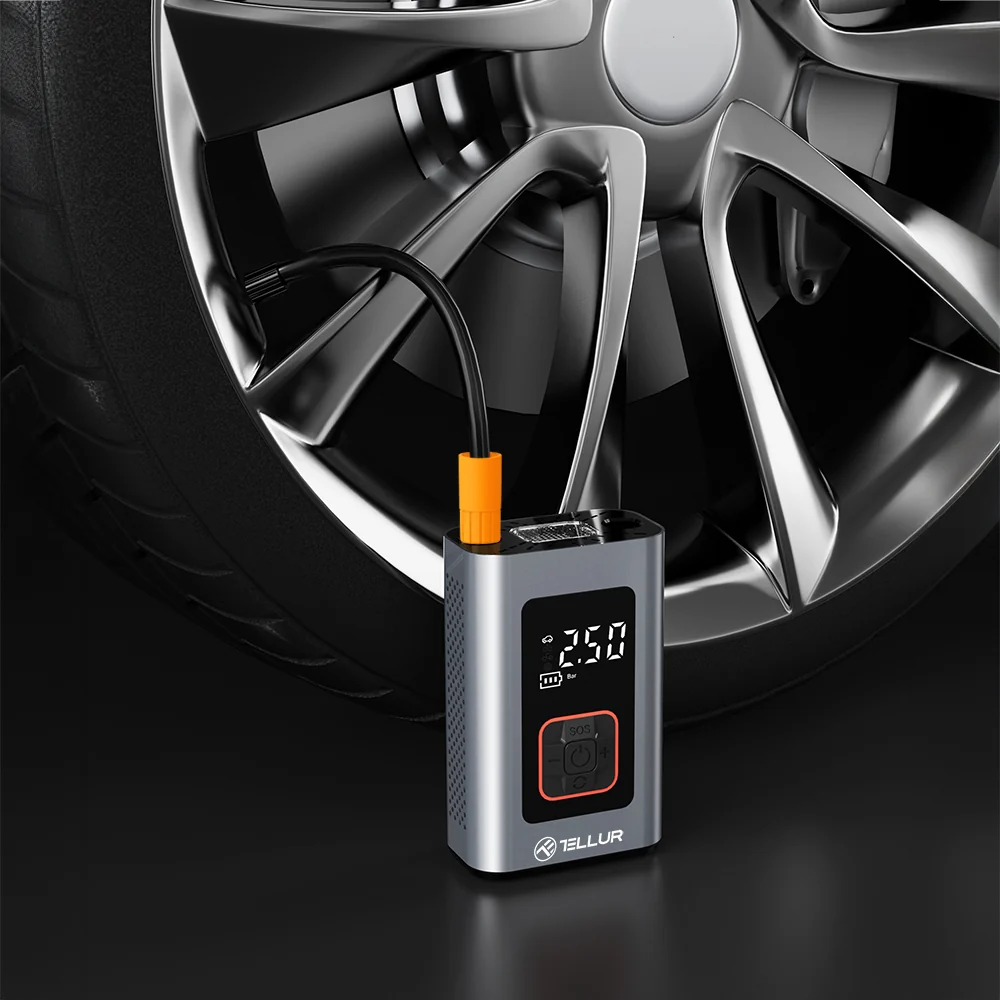 Compresor de aer portabil electric 150 PSI 16L/min 4000mAh Încărcare USB-C [11]
