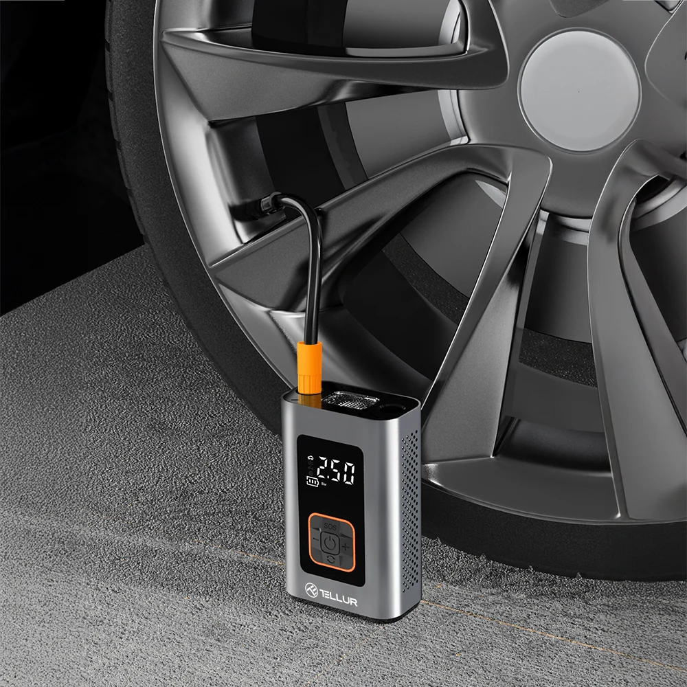 Compresor de aer portabil electric 150 PSI 16L/min 4000mAh Încărcare USB-C [9]