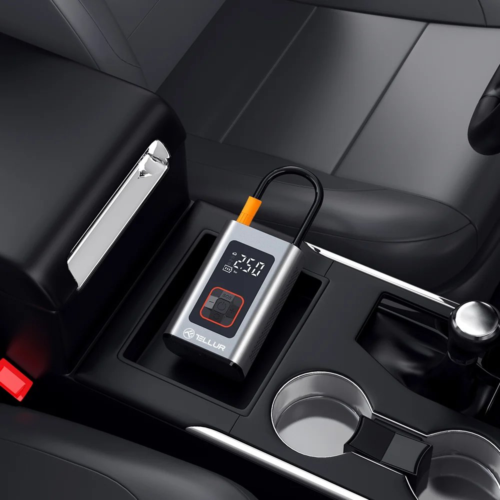 Compresor de aer portabil electric 150 PSI 16L/min 4000mAh Încărcare USB-C [8]