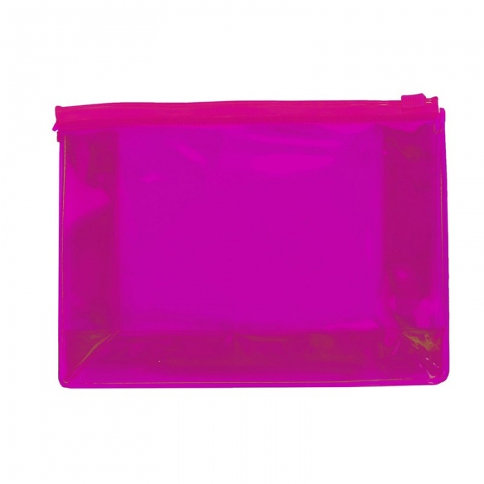 Geanta cosmetice transparenta roz [2]