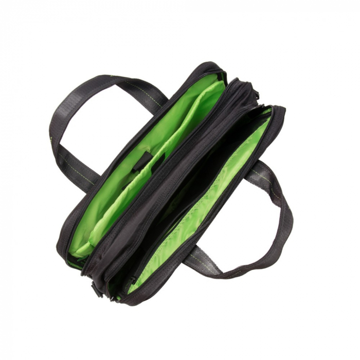 GEANTA DE LAPTOP LAMONZA CREST - NEGRU CU PORTOCALIU [3]