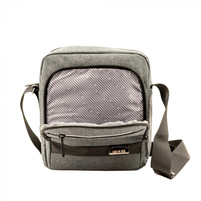 GEANTA DE UMAR LAMONZA CHROME MODEL 1, 22X7X25, GRI [3]