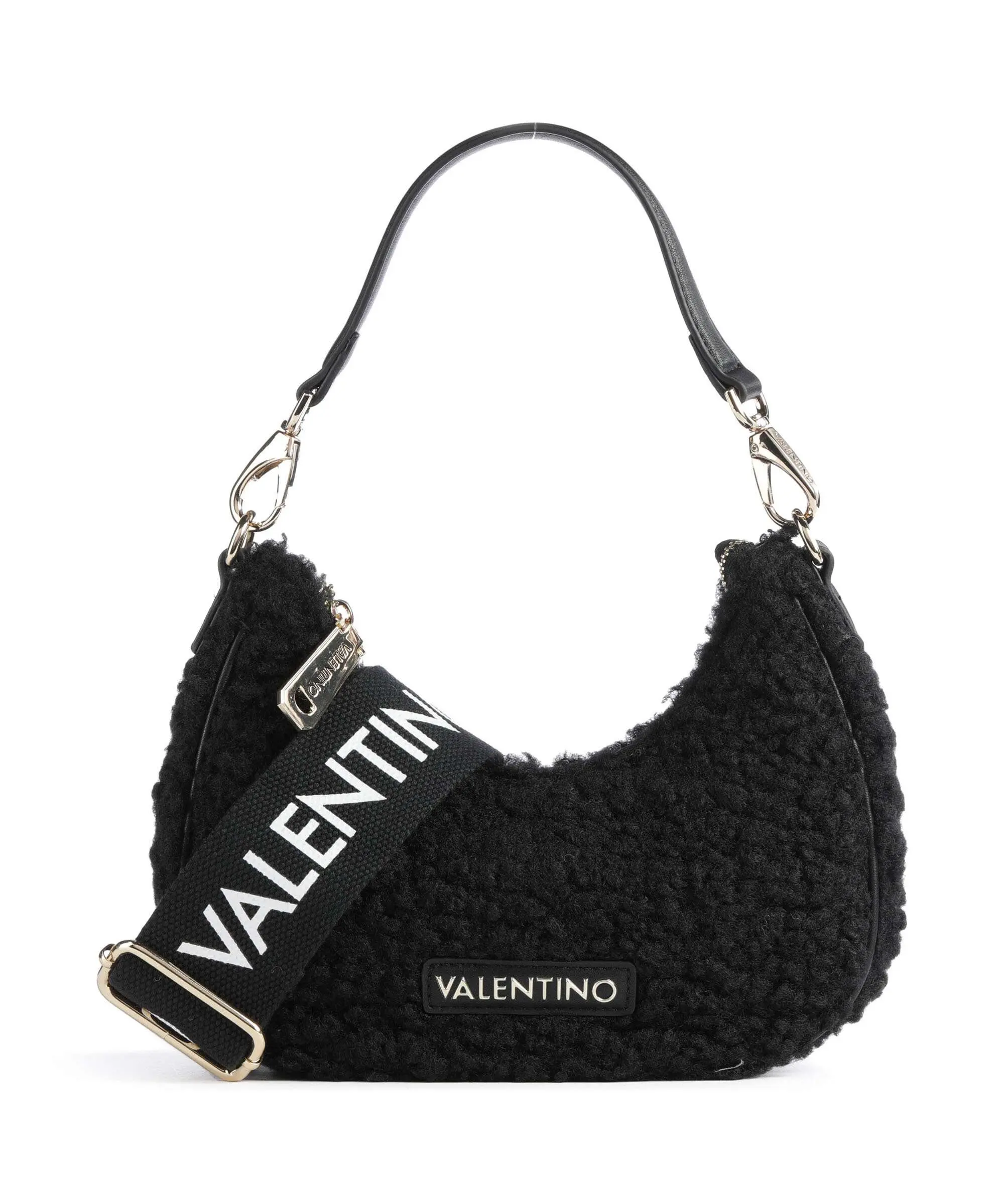Geanta speciala Valentino Camy de umar blanita artificiala neagra [1]