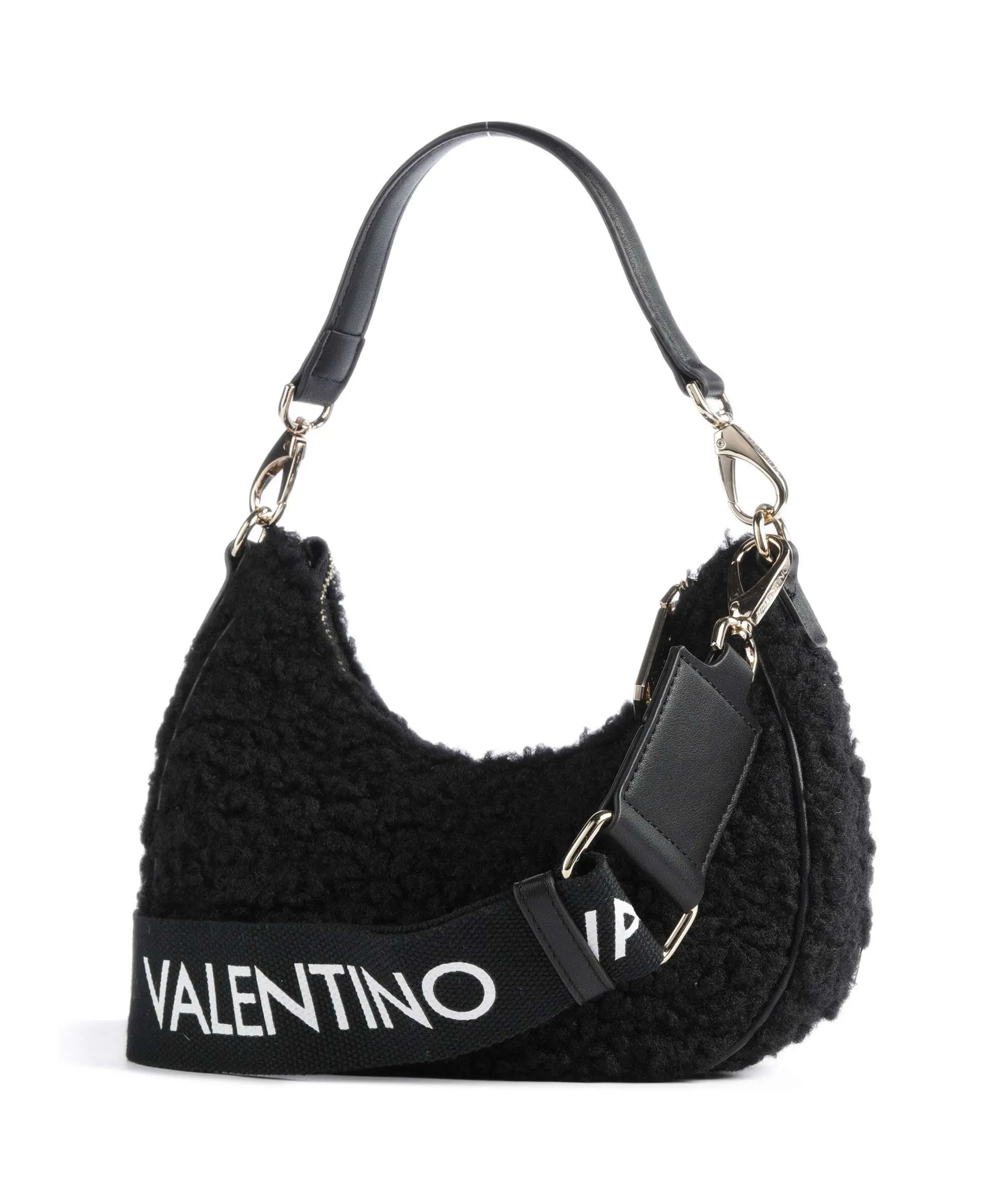 Geanta speciala Valentino Camy de umar blanita artificiala neagra [3]