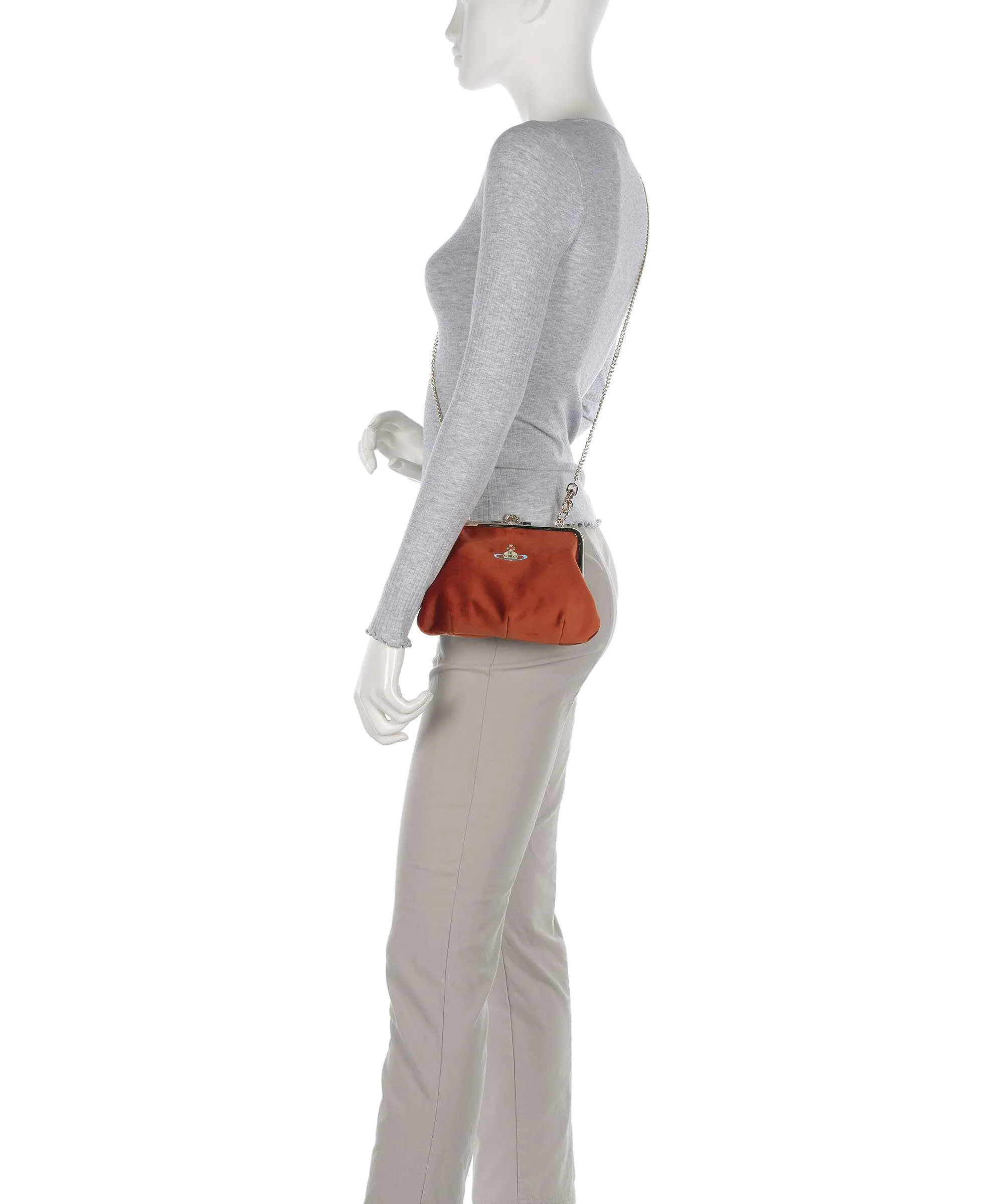 Granny Velvet Frame Geantă crossbody din bumbac inbagaj [13]