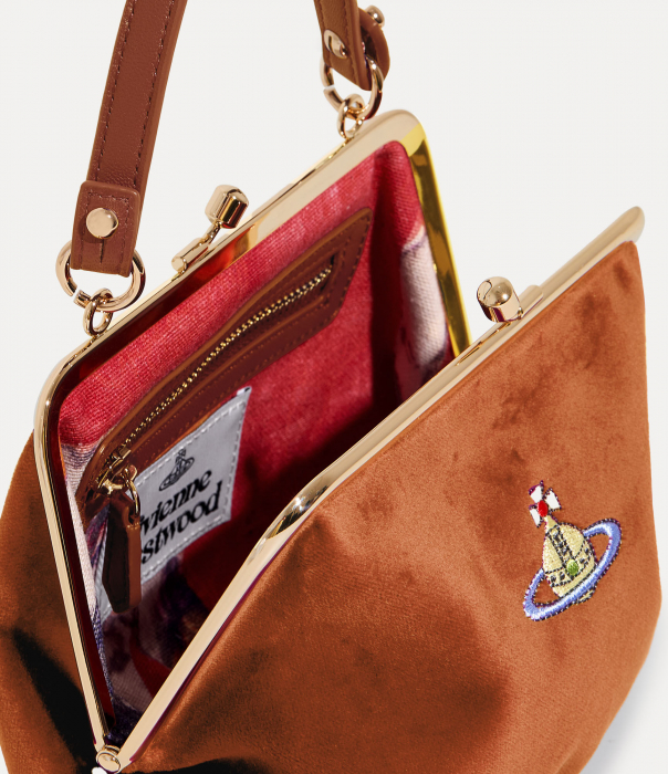 Granny Velvet Frame Geantă crossbody din bumbac inbagaj [14]