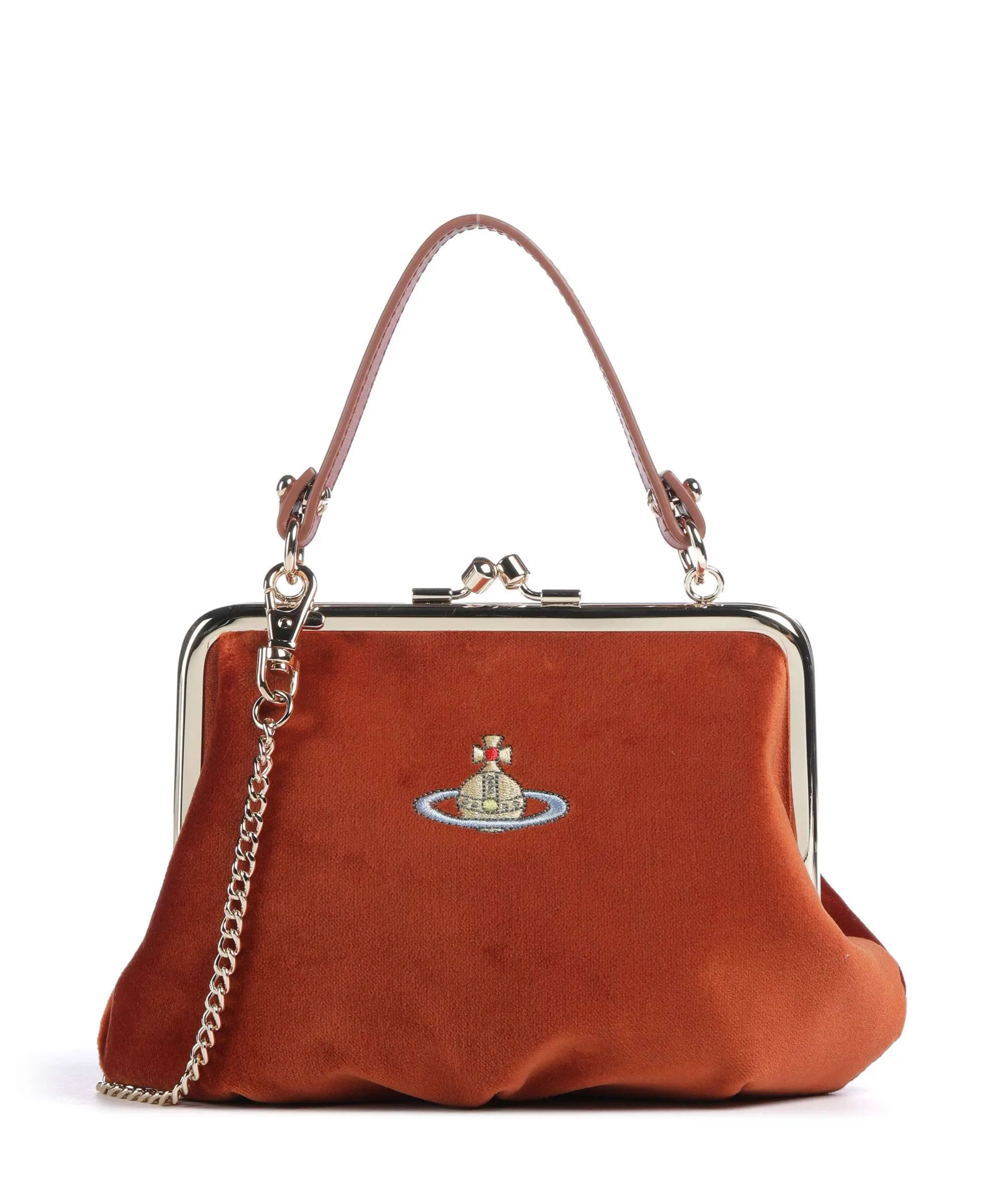 Granny Velvet Frame Geantă crossbody din bumbac inbagaj [9]