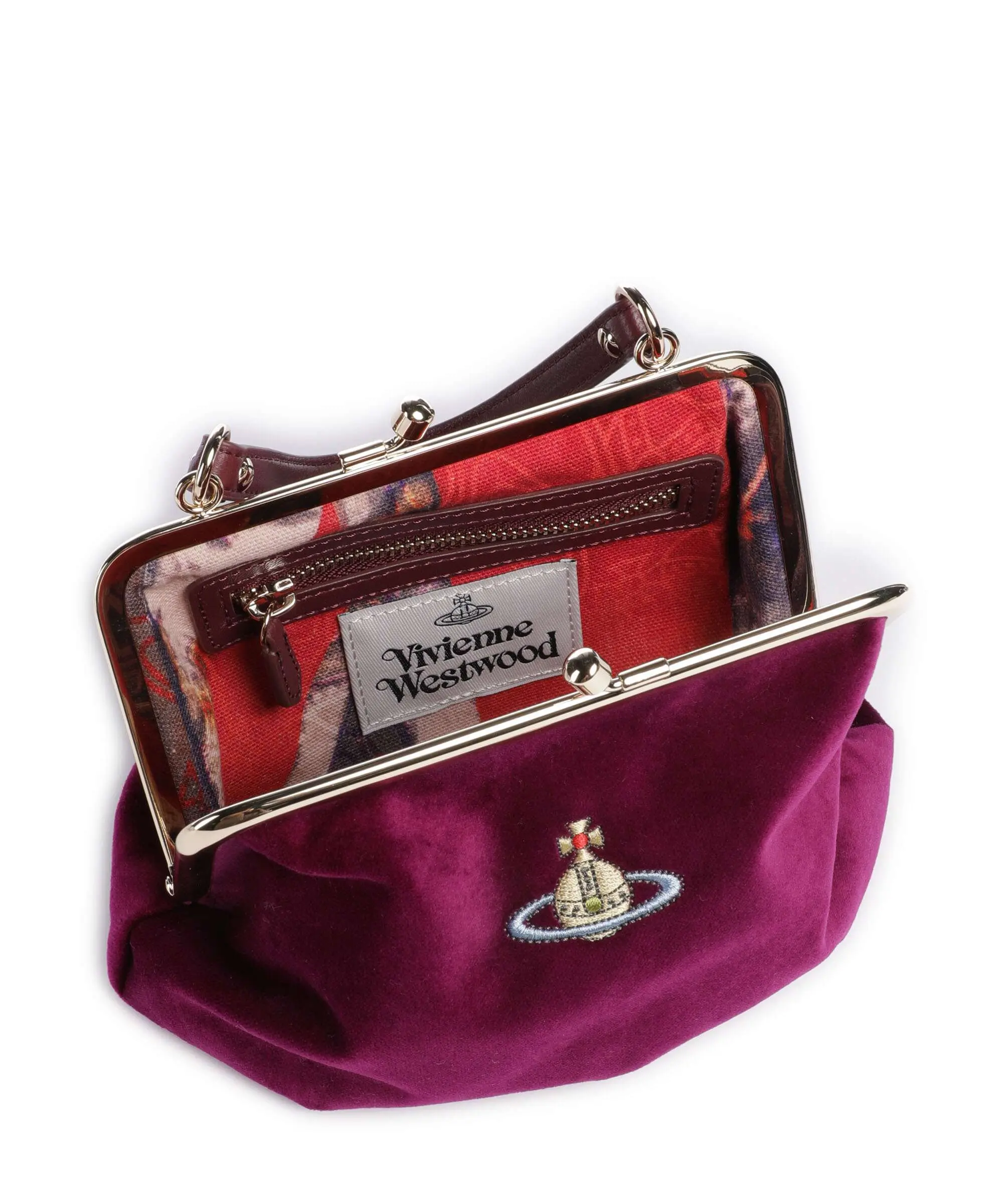 Granny Velvet Frame Geantă crossbody din bumbac inbagaj [4]