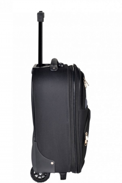 Klept Troler textil 2 roti FLY-42 Negru cu gri [2]