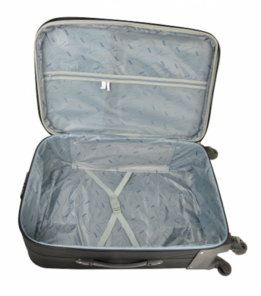 Klept Troler textil 4 roti Smart-65 Albastru cu verde [2]