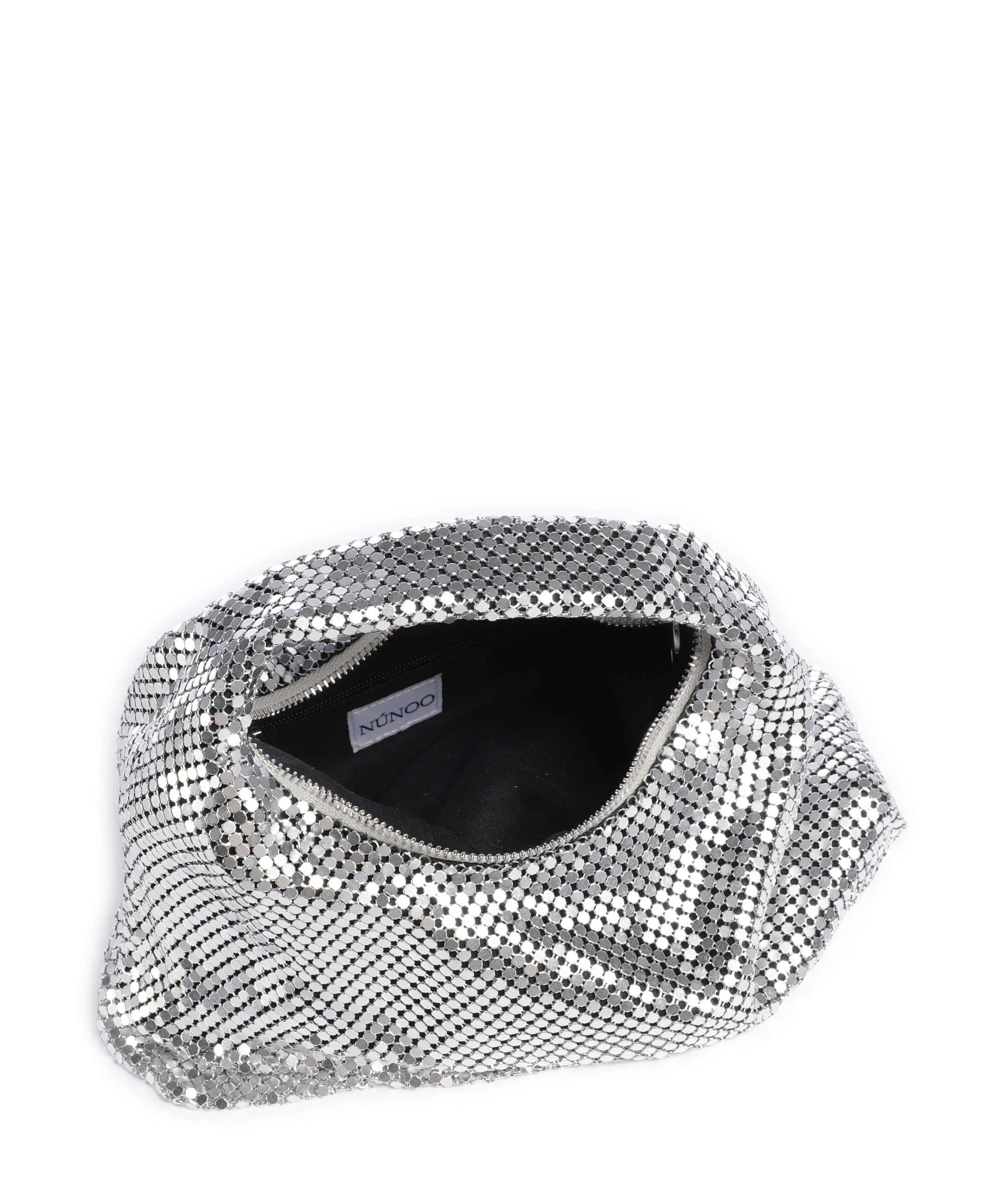 Nunoo Geanta metal Dandy nailon reciclat, aluminiu argintiu [2]