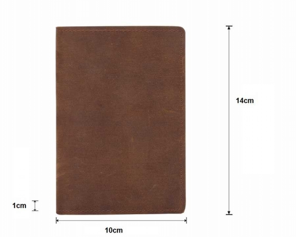 Husa Pasaport/ Portofel Piele Vintage - Negru [5]