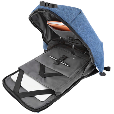 Rucsac laptop Tellur Antifurt V2, cu port USB, 15.6" [4]