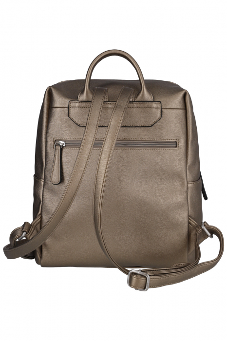 Rucsac de dama TITAN SPOTLIGHT ZIP auriu metalic [4]