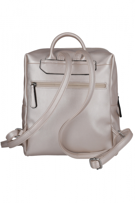 Rucsac de dama TITAN SPOTLIGHT ZIP bej metalic [5]