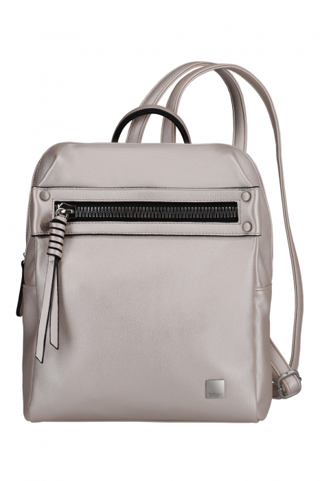 Rucsac de dama TITAN SPOTLIGHT ZIP bej metalic [4]