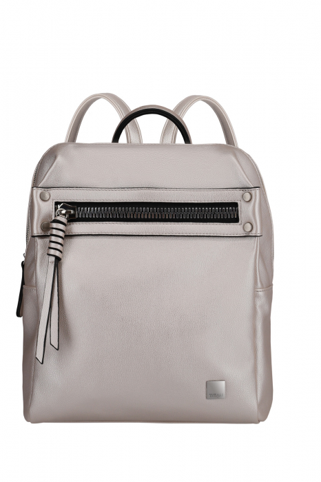 Rucsac de dama TITAN SPOTLIGHT ZIP bej metalic [6]