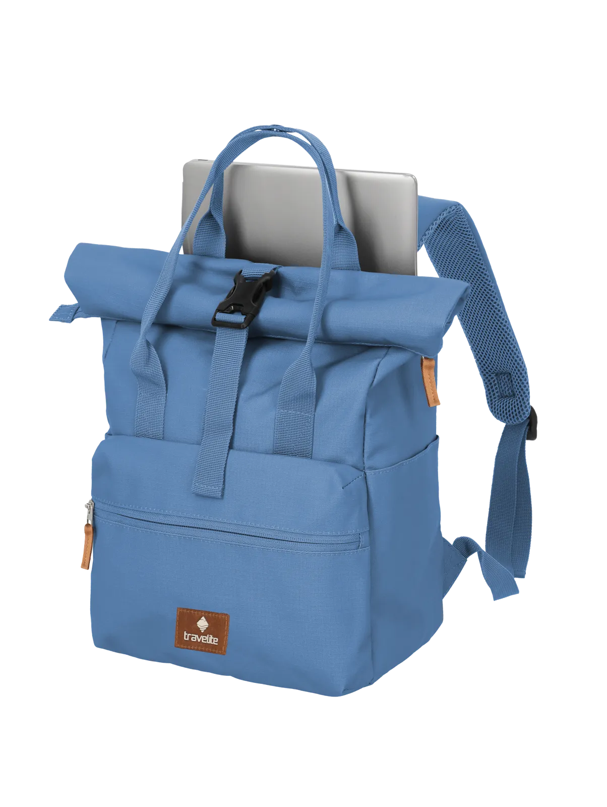 Rucsac Rollup travelite Basics,Short Handle albastru denim [4]