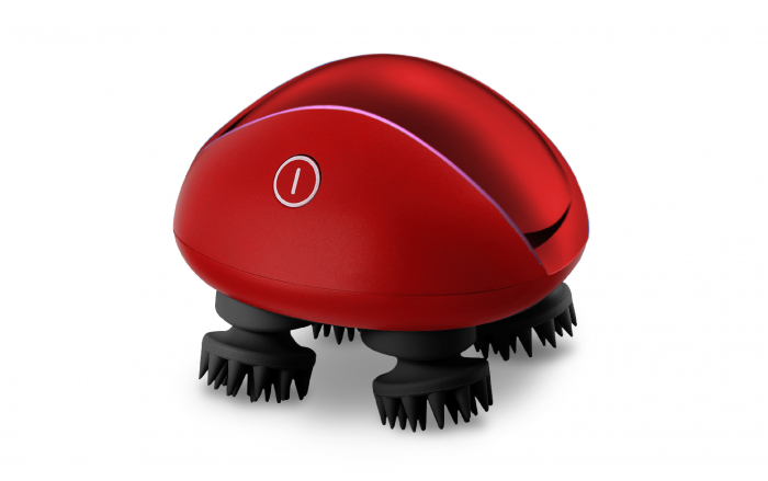 Dispozitiv masaj pentru scalp inarcare USB rosu - iScalp Mini [3]