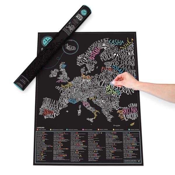 Pachet Harta Razuibila Gourmet a Europei + Harta Razuibila Deluxe alba mica [7]